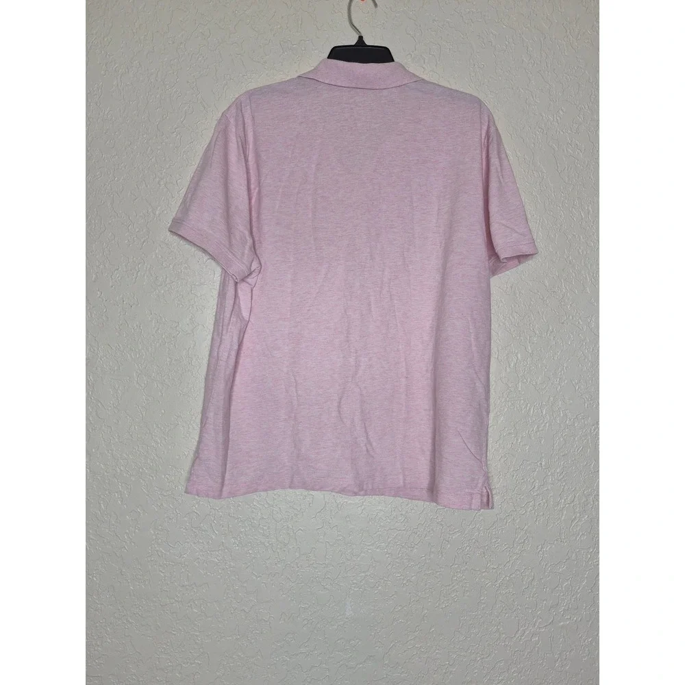 Banana Republic Mens Pink Organic Cotton Pique Short Sleeve Polo Shirt Size XL